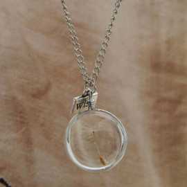 Hollow Glass Ball Vial Pendant Glass Jewelry Necklace Charms Pendant