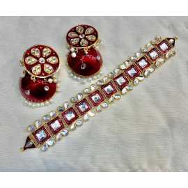Trendy Jewelry Set For Women By Ornaments - Red Color
