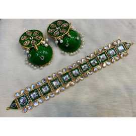 Trendy Jewelry Set For Women By Ornaments - Green