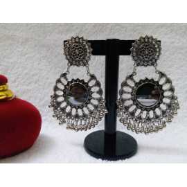 Ornaments Collection New In Trend Silver Drop Jhumkay Design Earrings