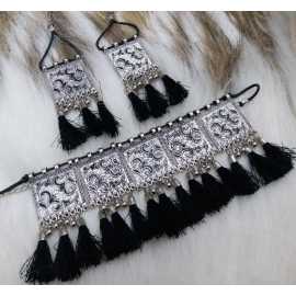 Necklace Set For Women By Ornaments - Black Color