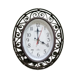 Home Decoration Simple Round Oval Shape Plastic Wall Clock