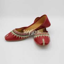 Red Embroidered Khussa NO: 7