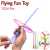6 Pcs Flying Disc Fan Saucer Children Outdoor Pull String Flying Bamboo Dragonfly Helicopter