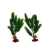 Pack of 2 Artificial Green Underwater Plant Grass With Stone For Aquarium Fish Tank
