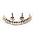 Mirror Studded Kundun Necklace with Earrings Mirror Studded Kundun Necklace with Earrings