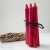 Pack Of 10 - Tall Dinner Stick Candles - Red