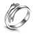 Loving Couple Hug Rings For Women - Silver