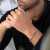 Stainless Steel Cuban Hand Bracelet For Men - Silver
