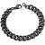 Stainless Steel Cuban Hand Bracelet For Men - Black