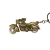 Metallic Bike Keychain with Rotating Wheels - One Piece