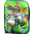 3D-Cartoon Character Ben Ten School Bag - Black & Green