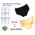 Black & Skin Cotton Underwear for Girls - Pack of 2 Pcs - Large