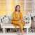 Bint al Bilaad Khadi Viscose Stylish Embroidered Suit For Women - Yellow - Pack of 2 PCS Bint al Bilaad Khadi Viscose Stylish Embroidered Suit For Women - Yellow - Pack of 2 PCS