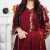 Bint al Bilaad Fancy Stylish Embroidered Suit For Women - Red - Pack of 3 PCS Bint al Bilaad Fancy Stylish Embroidered Suit For Women - Red - Pack of 3 PCS