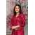 Bint al Bilaad Khadi Viscose Embroidered Suit For Women - Red - Pack of 2 PCS Bint al Bilaad Khadi Viscose Embroidered Suit For Women - Red - Pack of 2 PCS