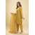 Needleast Silk Linen Shirt, Trouser & Dupatta Mehndi Color Stitched Suit For Women - Pack of 3 PCS