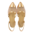 Comfortable Trendy Pointed Toe Flat Sandals For Women - Golden - 1 Pair