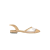 Comfortable Trendy Pointed Toe Flat Sandals For Women - Golden - 1 Pair
