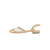 Comfortable Trendy Pointed Toe Flat Sandals For Women - Golden - 1 Pair