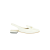 Comfortable Trendy Pointed Toe Flat Sandals For Women - White - 1 Pair