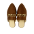 Comfortable Trendy Flat Backless Pumps For Women - Brown - 1 Pair