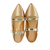 Comfortable Trendy Flat Backless Pumps For Women - Golden - 1 Pair