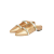 Comfortable Trendy Flat Backless Shoes For Women - Golden - 1 Pair