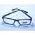 Korean Design Square Shape Plastic Frame Glasses - Black