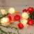 20 Red N White Rose Fairy Lights Strings - 3 Meter