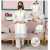 Embroidered Round Neckline with V-cut Jacquard Long Sleeves 2-Piece Dress Embroidered Round Neckline with V-cut Jacquard Long Sleeves 2-Piece Dress