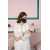 Embroidered Round Neckline with V-cut Jacquard Long Sleeves 2-Piece Dress Embroidered Round Neckline with V-cut Jacquard Long Sleeves 2-Piece Dress