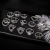 15Pcs/Set Alloy Silver Black Stone Party Anillo Crown Elephant Rings For Girls