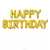 Golden 13 Pcs Happy Birthday Foil Balloons Set - size 16 inch