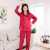 Bihaam 2 PCS Sleepwear Plain Silk Pink Night Dress For Women - BI-001