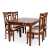 Galaxy Solid Rose Wood 4 Chair with comfortable cushions Dining Table
