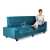 Gloria Sofa Cum Bed Imported Velvet Fabric Green Color