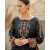 Raya 3 PCS Lawn Shalwar/Kameez & Dupatta Black Unstitched Suit For Women