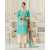 Saiba 3 PCS Lawn Shalwar/Kameez & Dupatta Teal Blue Unstitched Suit For Women