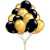 Happy Birthday Golden & Black Theme Balloons Set