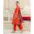 Naya 3 PCS Lawn Shalwar/Kameez & Dupatta Orange Unstitched Suit For Women