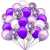 Golden & Purple Birthday Theme Balloons Set
