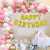 Happy Birthday Golden & Pink Theme Balloons Set
