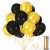 Happy Birthday Golden & Black Complete Theme Balloons Set