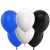 Happy Birthday Silver And Black Theme Balloons Set