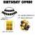 32 PCS Happy Birthday Golden Foil Metallic Balloons Set