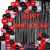 Red And Black Happy Anniversary Theme Balloons Set