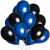 Happy Birthday Silver And Black Theme Balloons Set