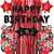 Black And Red Happy Birthday Theme Balloons Set