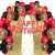 Red And Black Happy Birthday Decor Theme Balloons Set